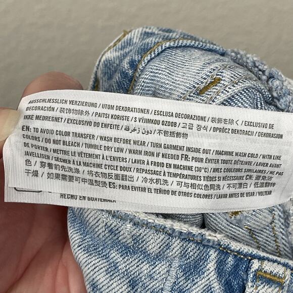 Abercrombie And Fitch The 90's Relaxed Jean High Rise Curve Love Blue 26 - Picture 13 of 16